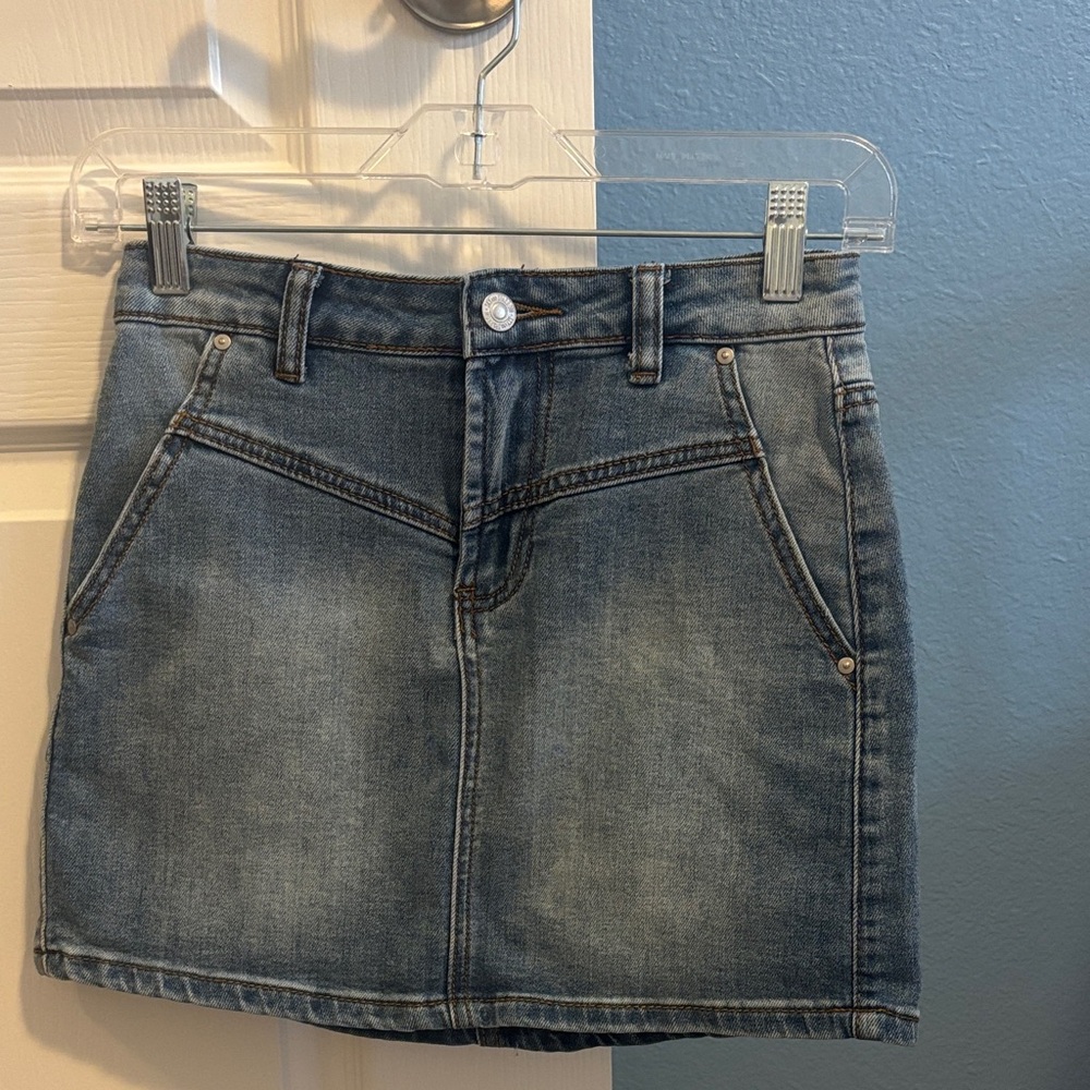 Tilly's Blue Denim Mini Skirt